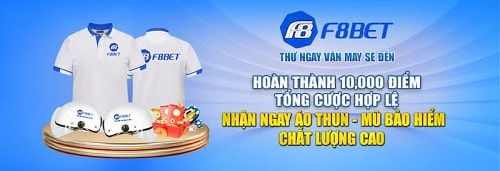 hoàn thành 10,000 điểm tổng cược hợp lệ nhận ngay áo thun - mũ bảo hiểm chất lượng cao